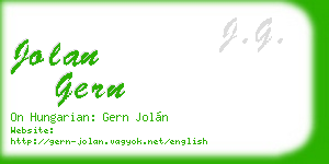 jolan gern business card